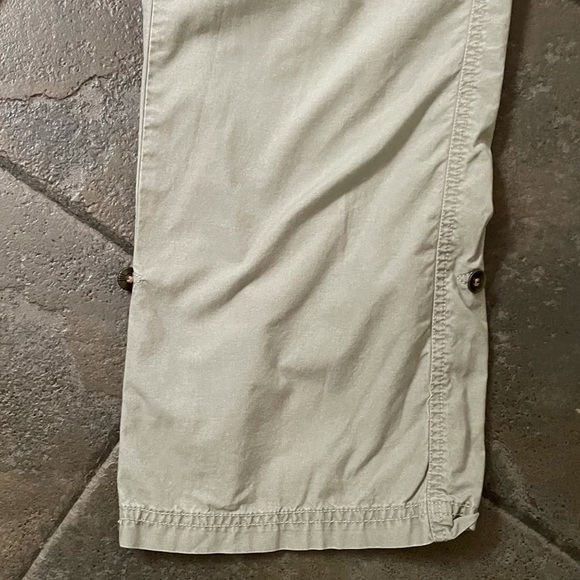 Sigrid Olsen Pale Khaki Green Roll-Up Cotton Capris - Picture 6 of 12